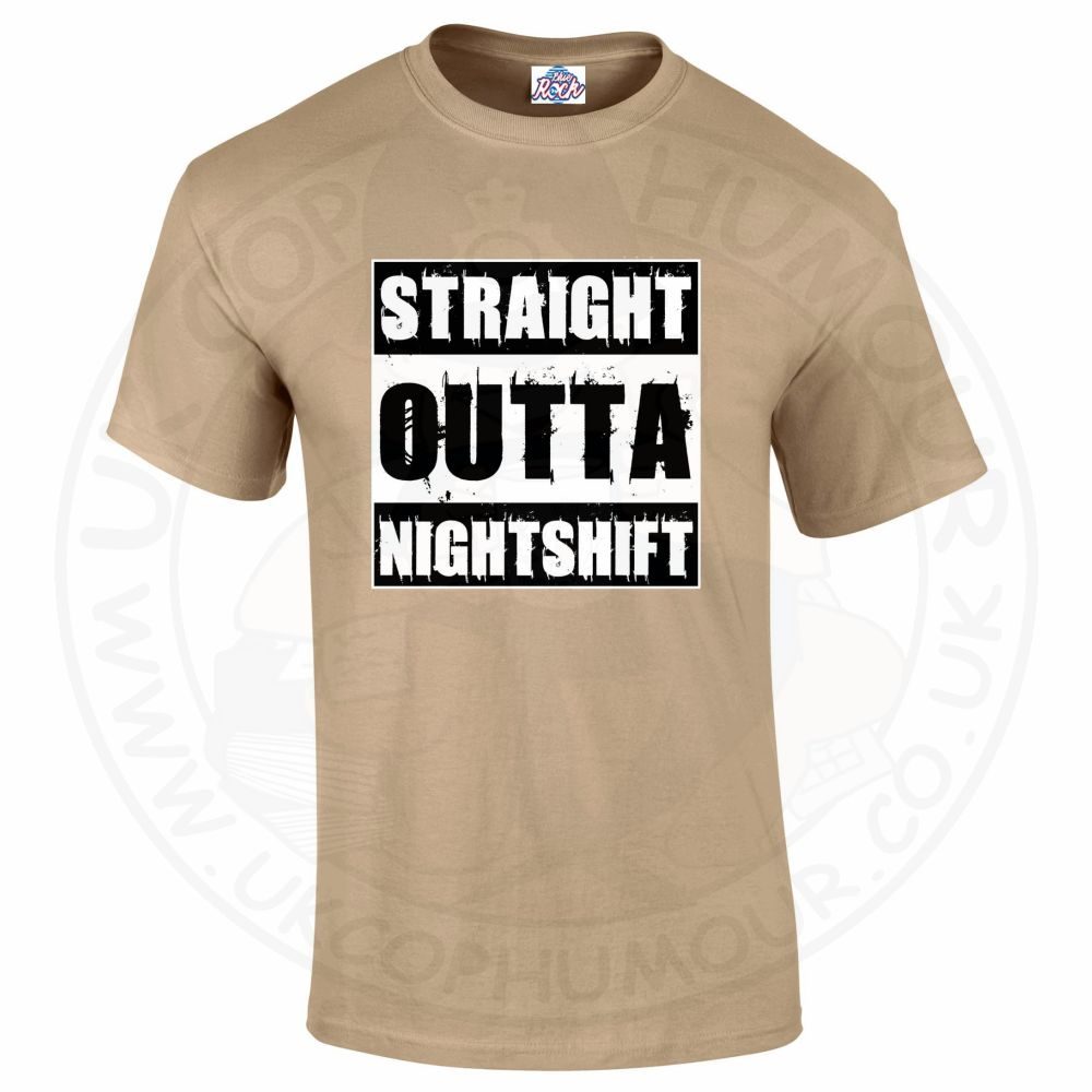Mens Straight Outta Nightshift T-Shirt - Image 11