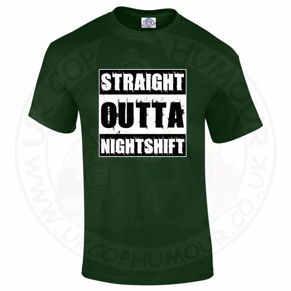 Mens Straight Outta Nightshift T-Shirt - Image 10