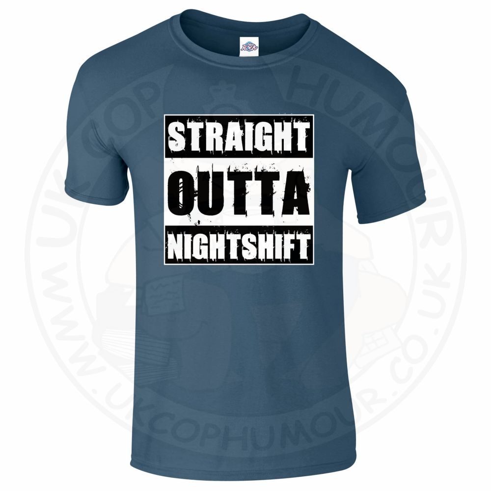 Mens Straight Outta Nightshift T-Shirt - Image 8