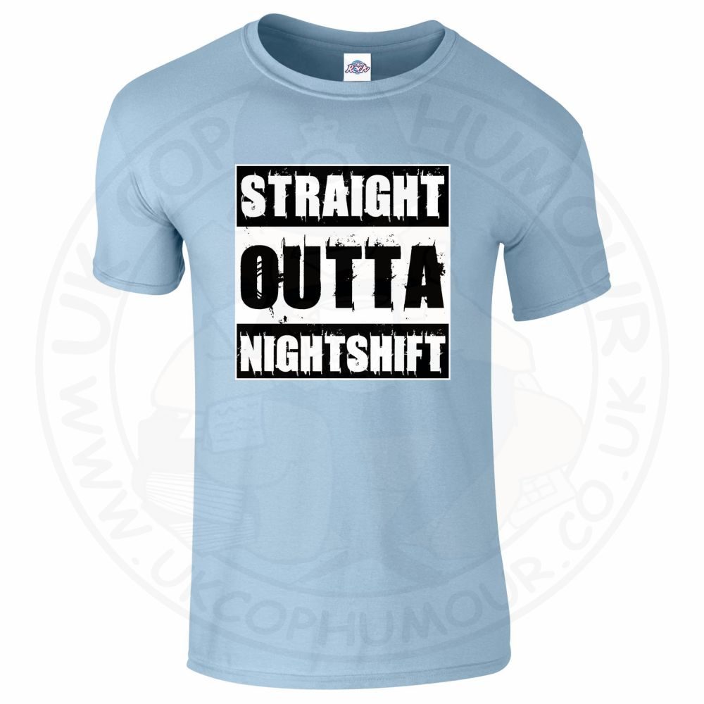 Mens Straight Outta Nightshift T-Shirt - Image 7