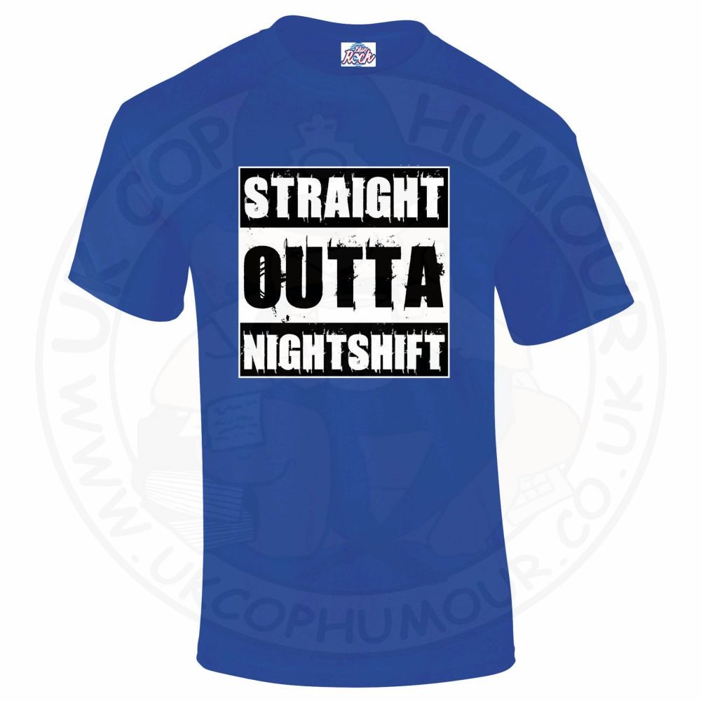 Mens Straight Outta Nightshift T-Shirt - Image 2
