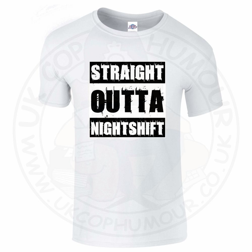 Mens Straight Outta Nightshift T-Shirt - Image 17