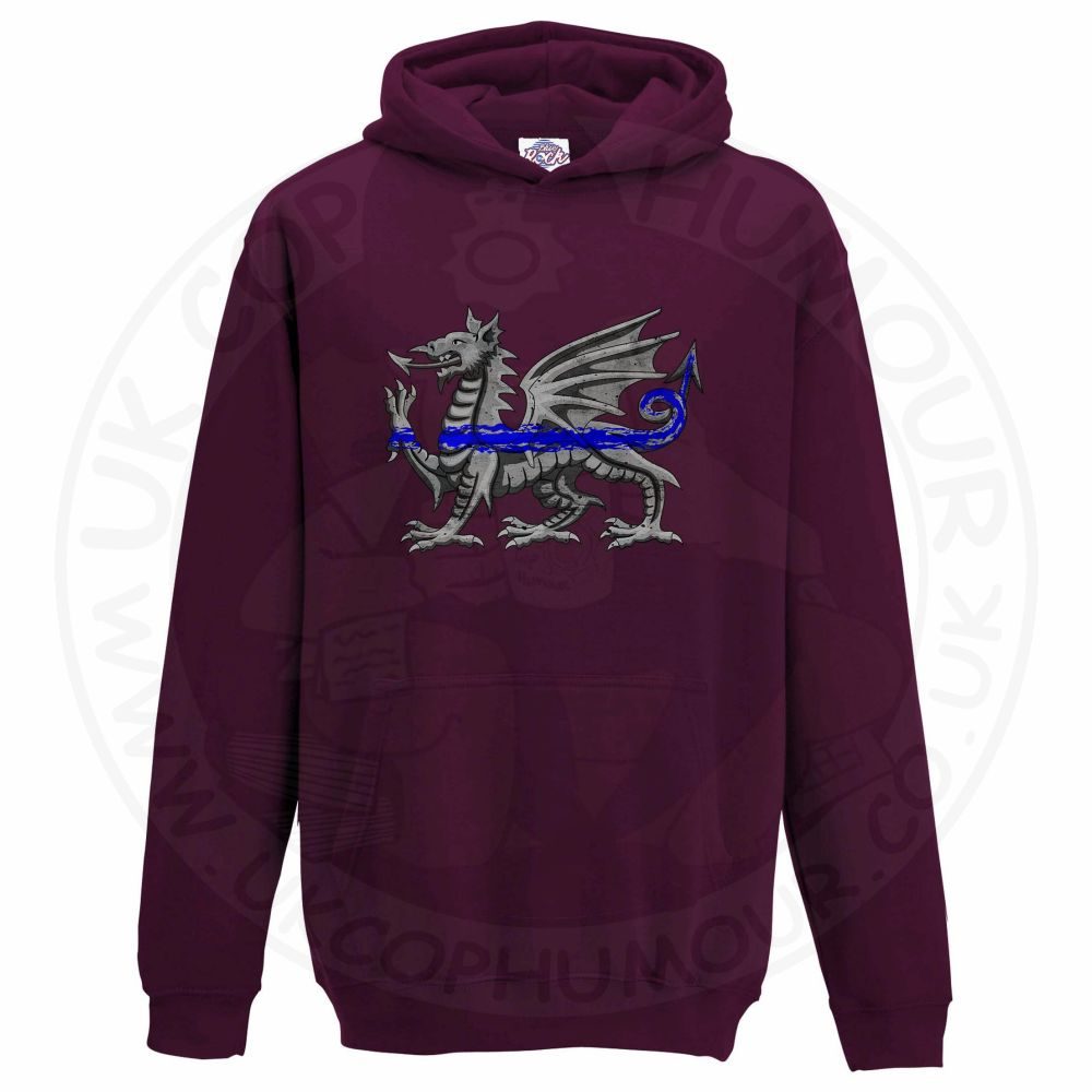 Kids Dragon Thin Blue Line Hoodie - Image 7