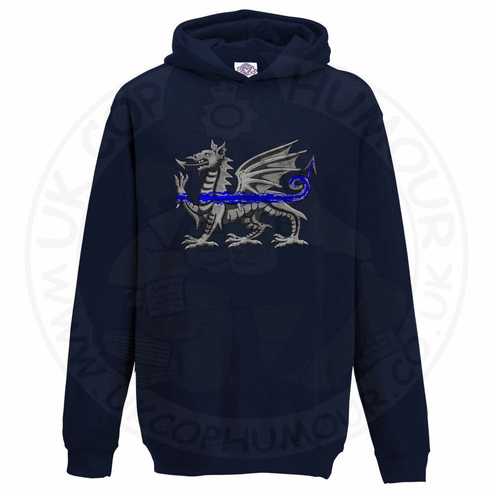 Kids Dragon Thin Blue Line Hoodie - Image 6