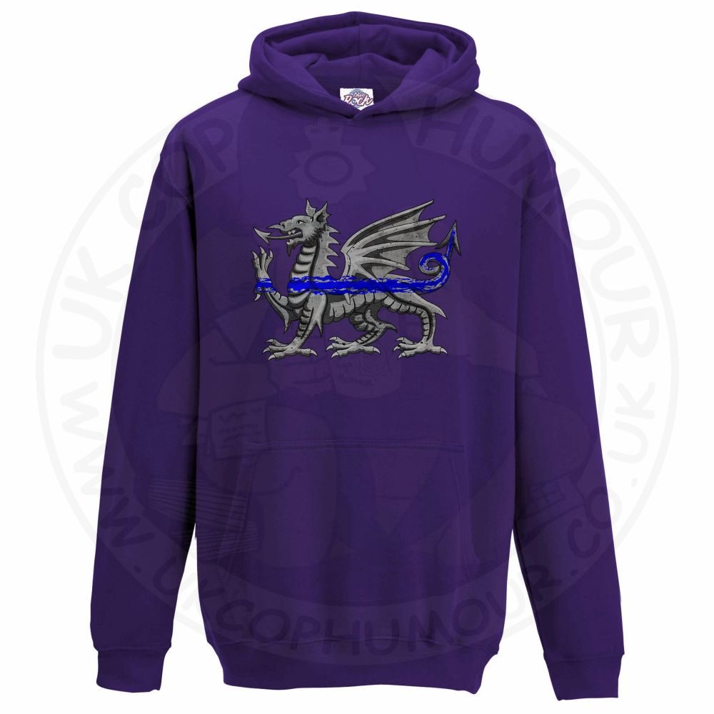 Kids Dragon Thin Blue Line Hoodie - Image 4