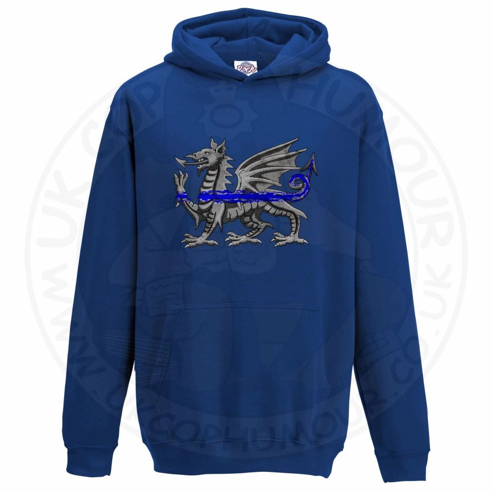 Kids Dragon Thin Blue Line Hoodie - Image 3
