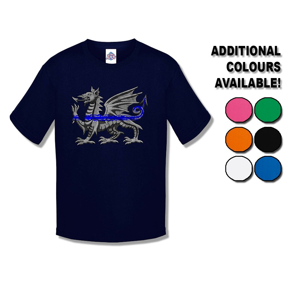 Kids Dragon Thin Blue Line T-Shirt