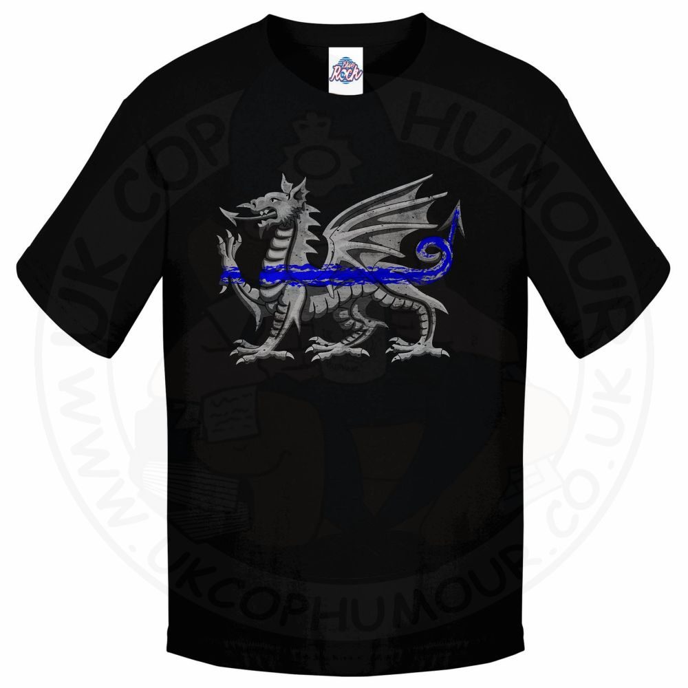 Kids Dragon Thin Blue Line T-Shirt - Image 11