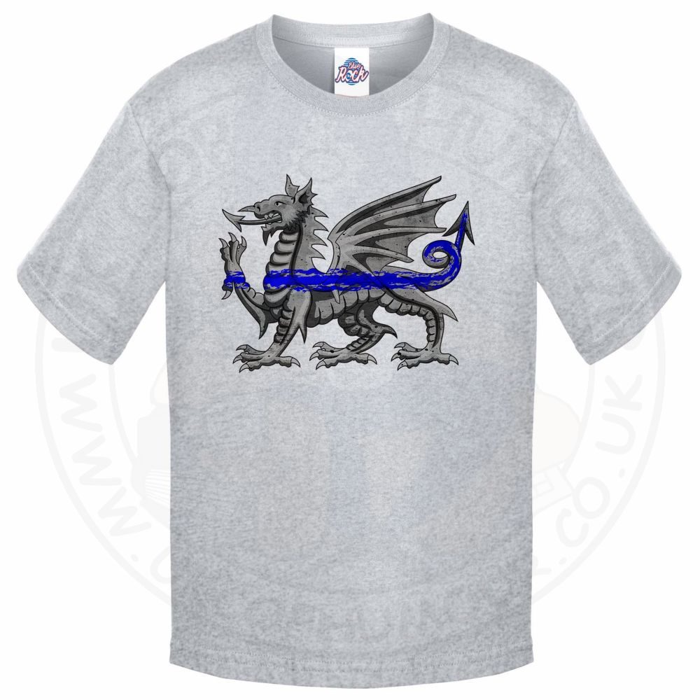 Kids Dragon Thin Blue Line T-Shirt - Image 10
