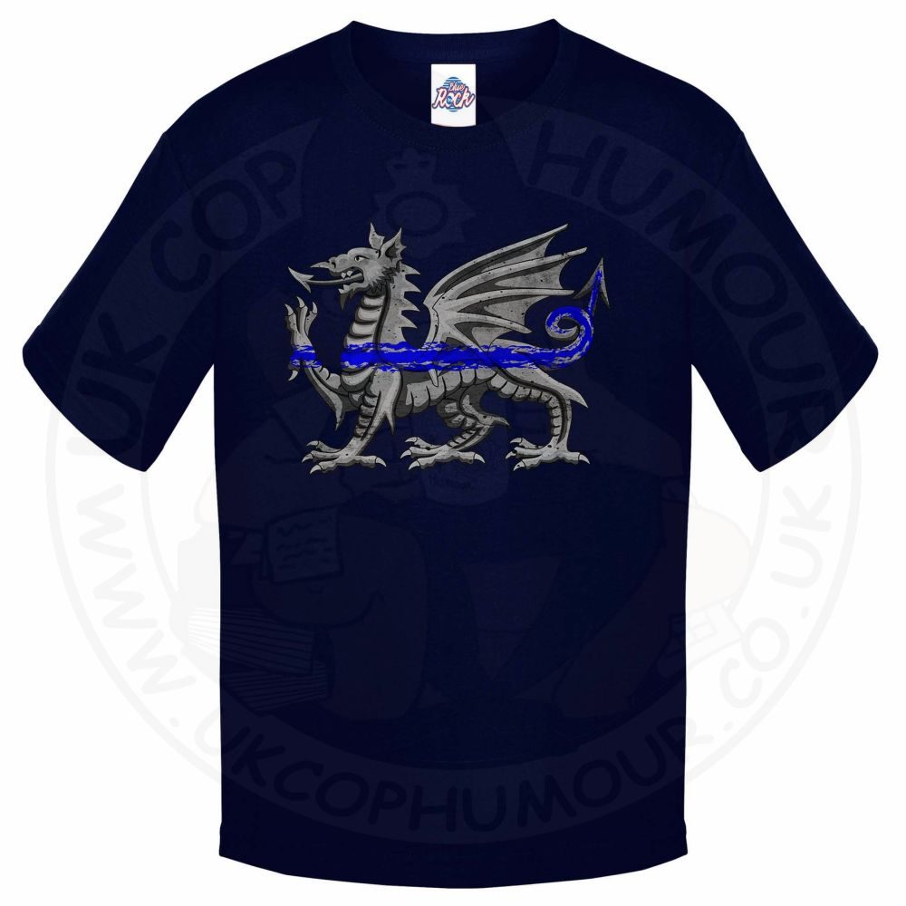 Kids Dragon Thin Blue Line T-Shirt - Image 8