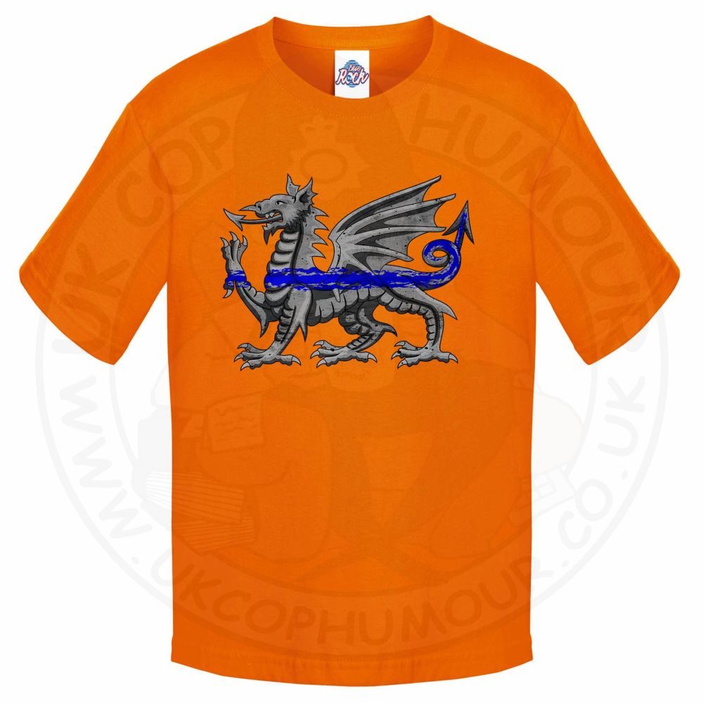Kids Dragon Thin Blue Line T-Shirt - Image 7