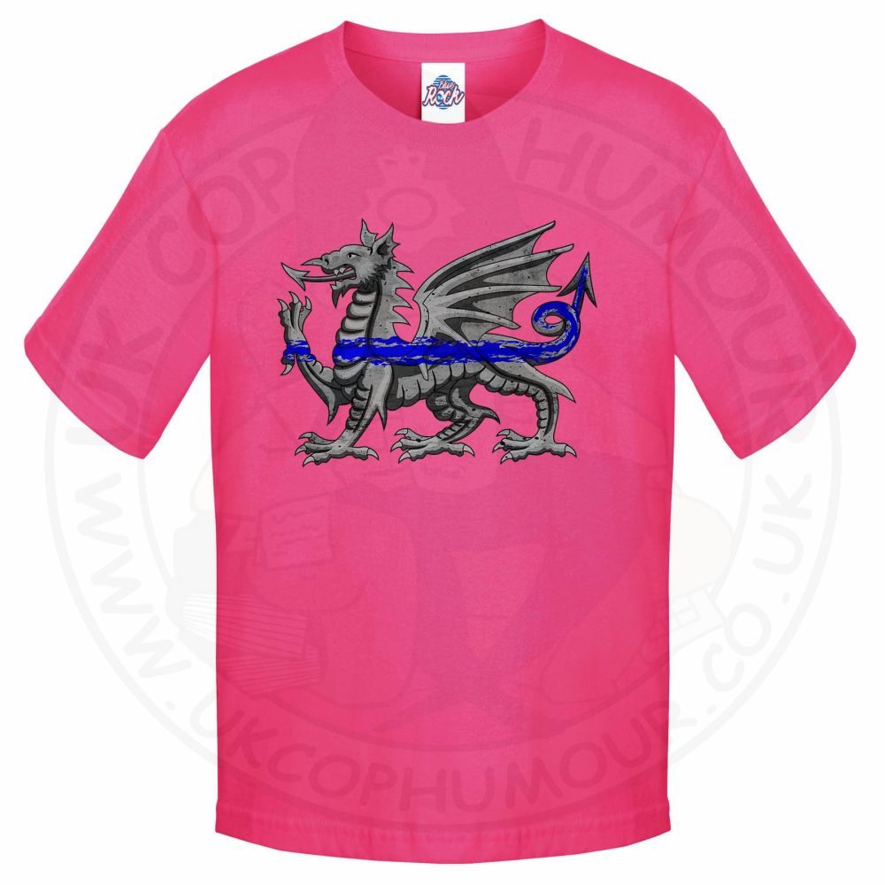 Kids Dragon Thin Blue Line T-Shirt - Image 6