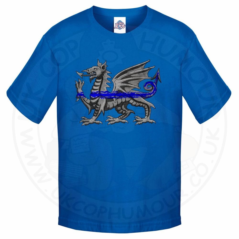 Kids Dragon Thin Blue Line T-Shirt - Image 5