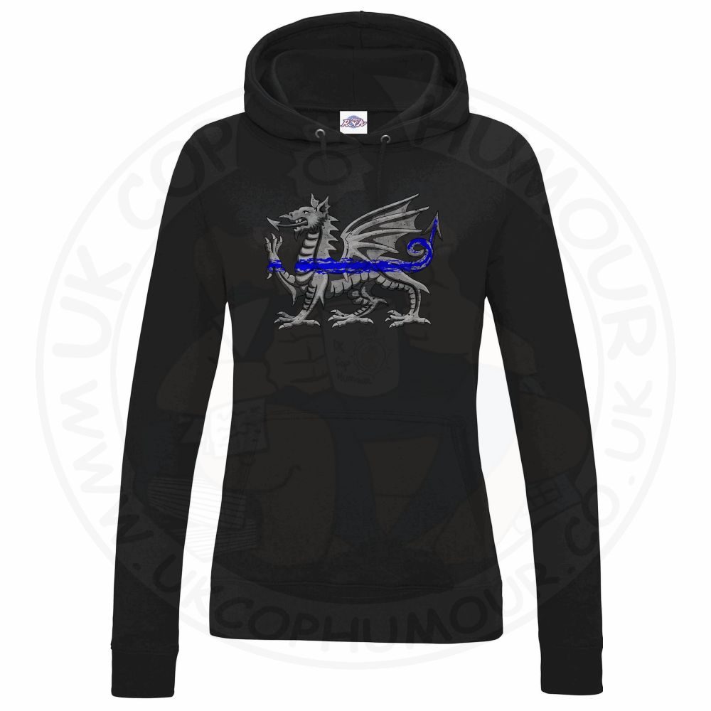 Womens Dragon Thin Blue Line Hoodie - Image 11