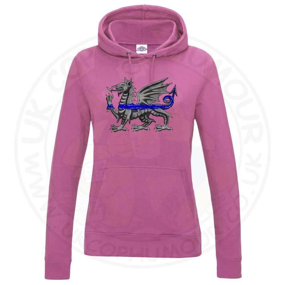 Womens Dragon Thin Blue Line Hoodie - Image 10