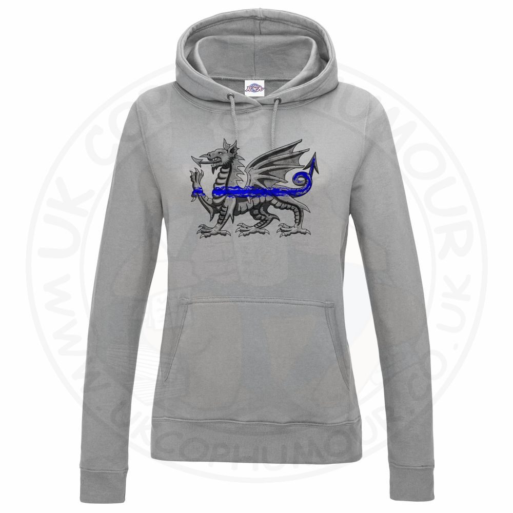 Womens Dragon Thin Blue Line Hoodie - Image 9