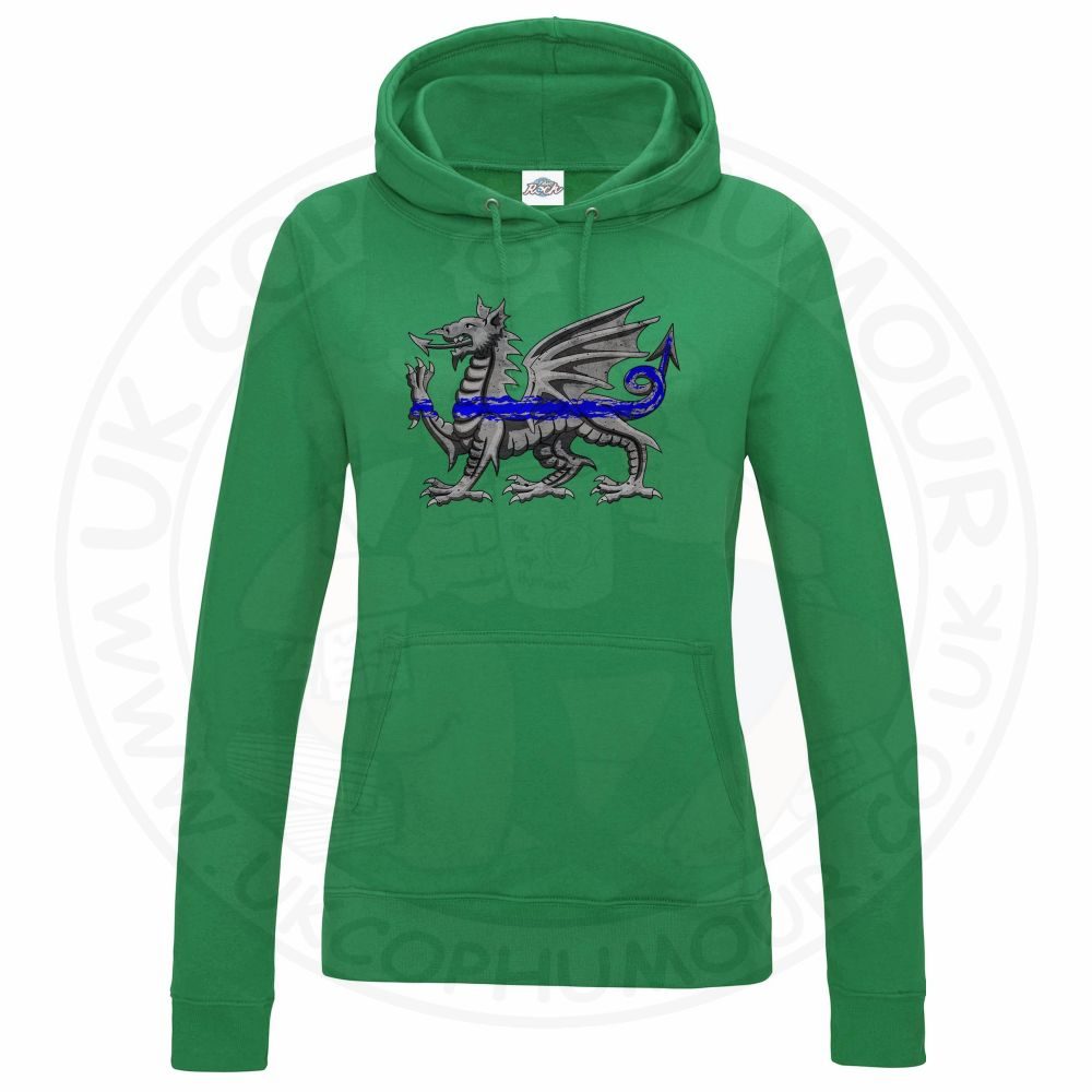 Womens Dragon Thin Blue Line Hoodie - Image 8