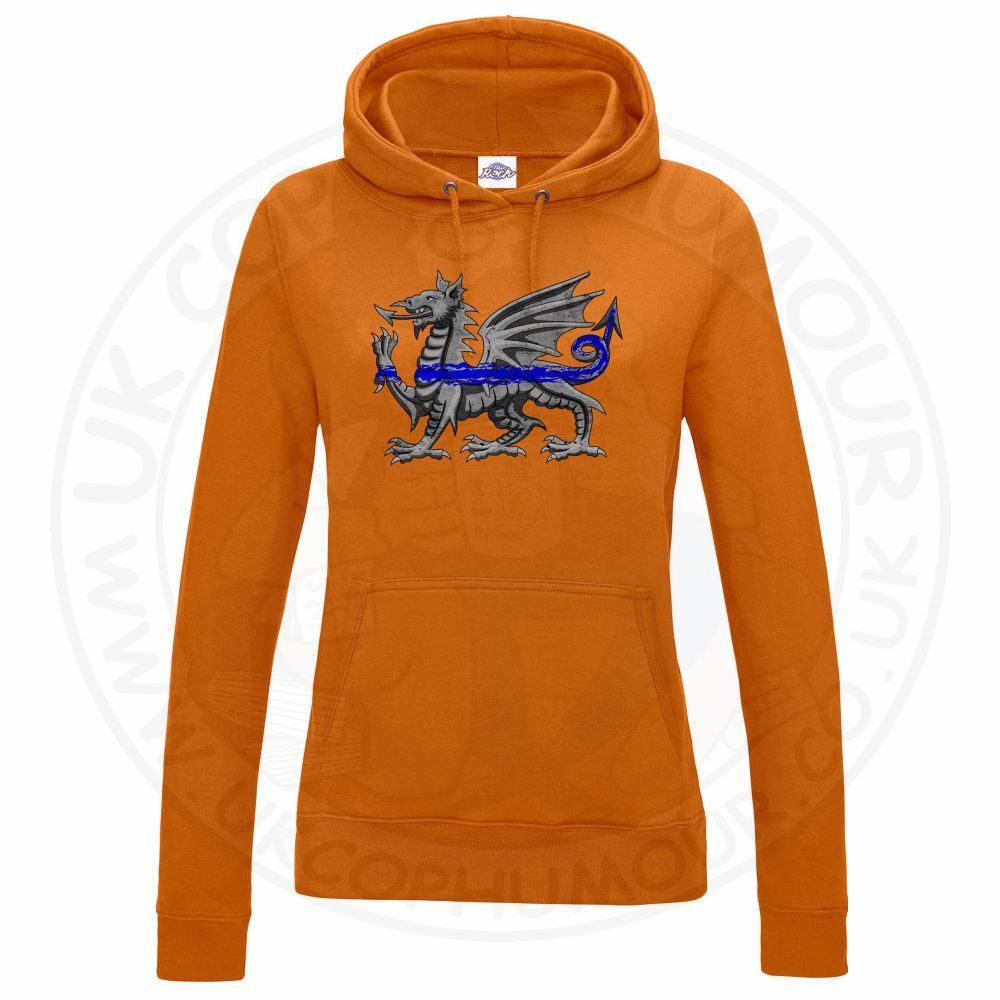 Womens Dragon Thin Blue Line Hoodie - Image 5
