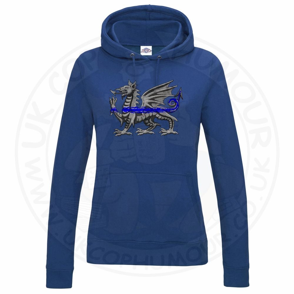 Womens Dragon Thin Blue Line Hoodie - Image 3