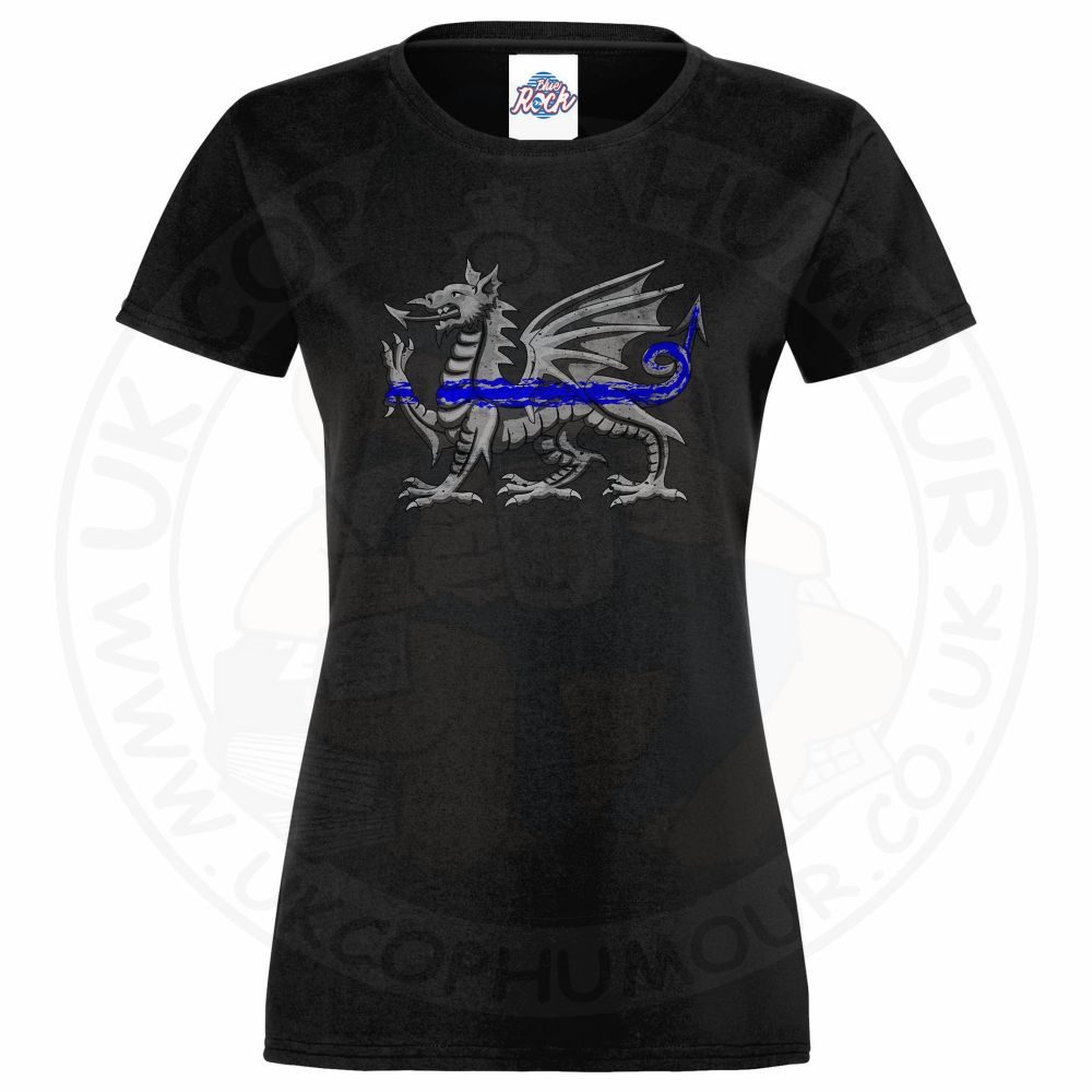 Womens Dragon Thin Blue Line T-Shirt - Image 10