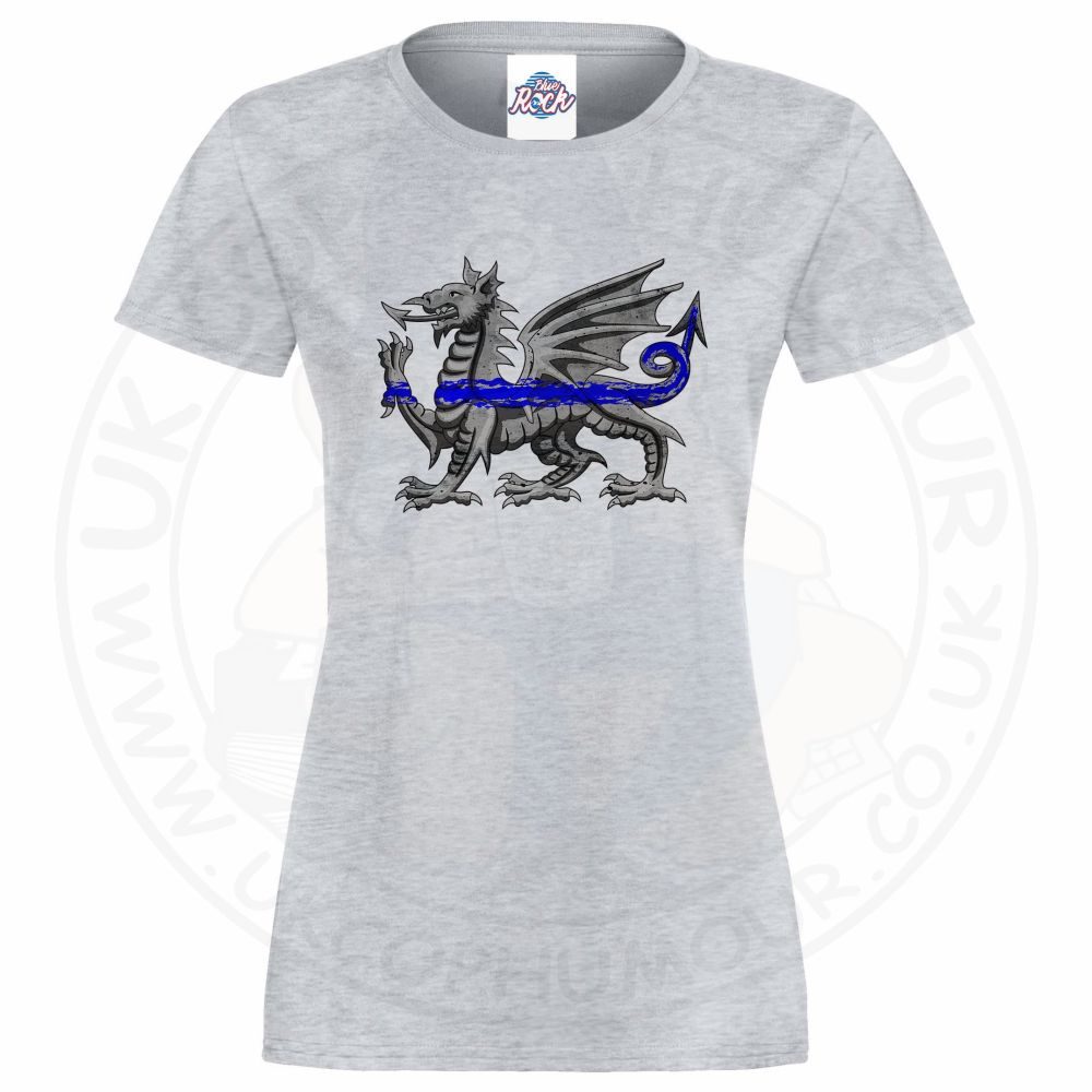 Womens Dragon Thin Blue Line T-Shirt - Image 9