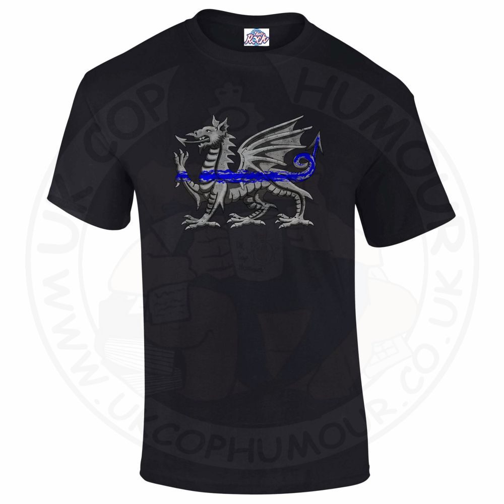 Mens Dragon Thin Blue Line T-Shirt - Image 16