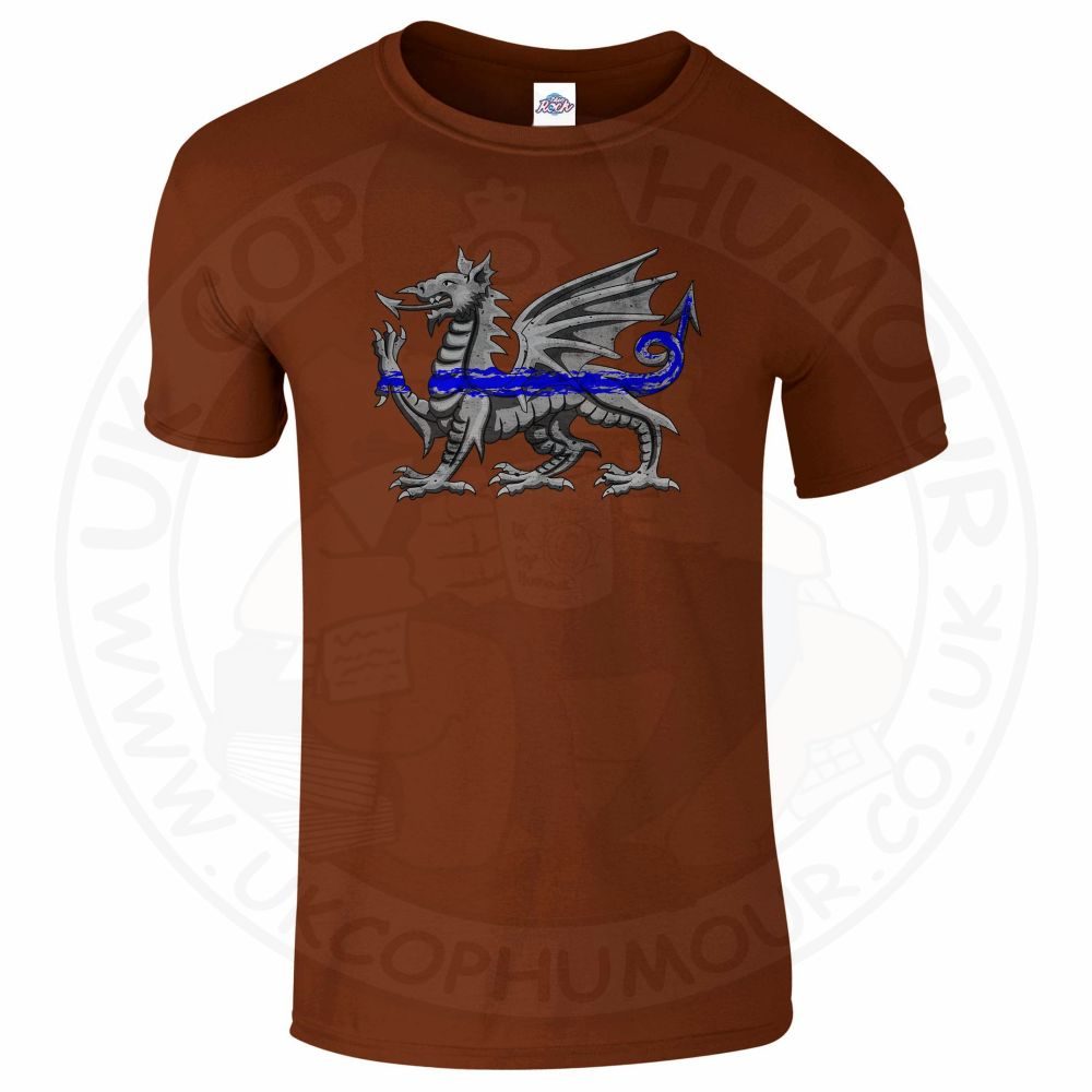 Mens Dragon Thin Blue Line T-Shirt - Image 15