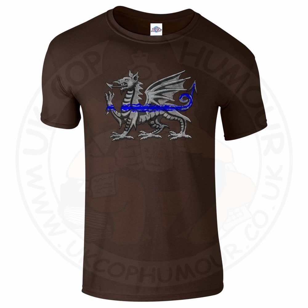Mens Dragon Thin Blue Line T-Shirt - Image 12