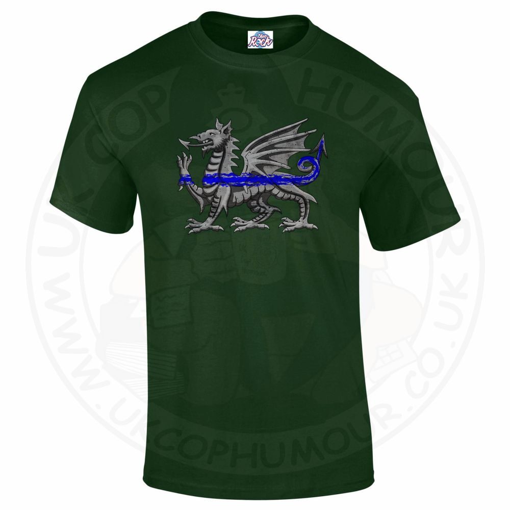 Mens Dragon Thin Blue Line T-Shirt - Image 10