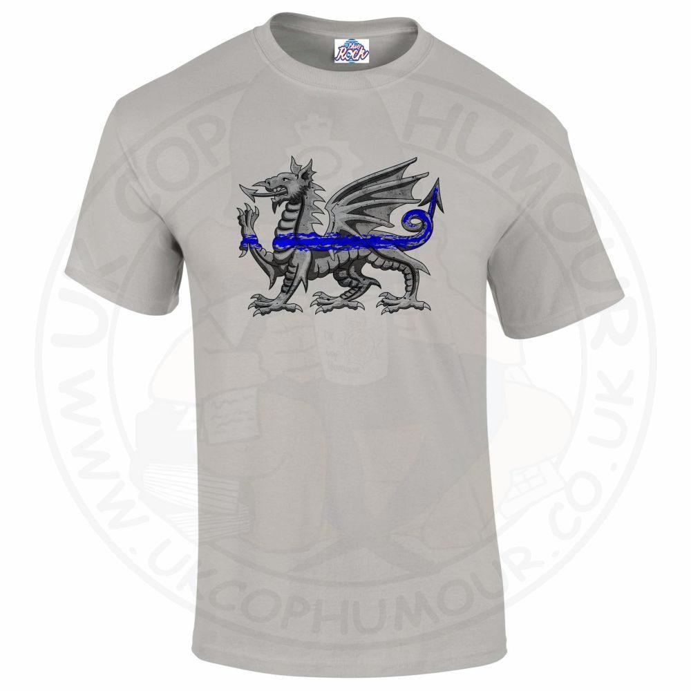 Mens Dragon Thin Blue Line T-Shirt - Image 9