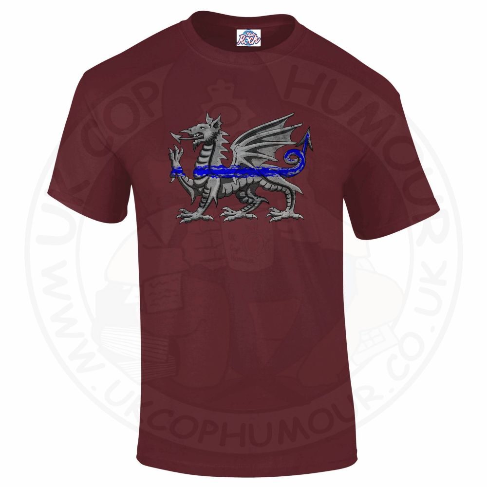Mens Dragon Thin Blue Line T-Shirt - Image 7