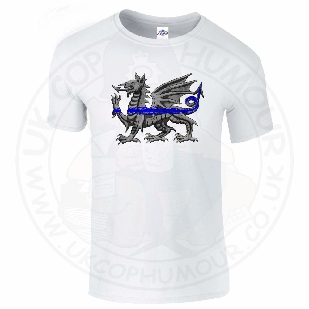 Mens Dragon Thin Blue Line T-Shirt - Image 17