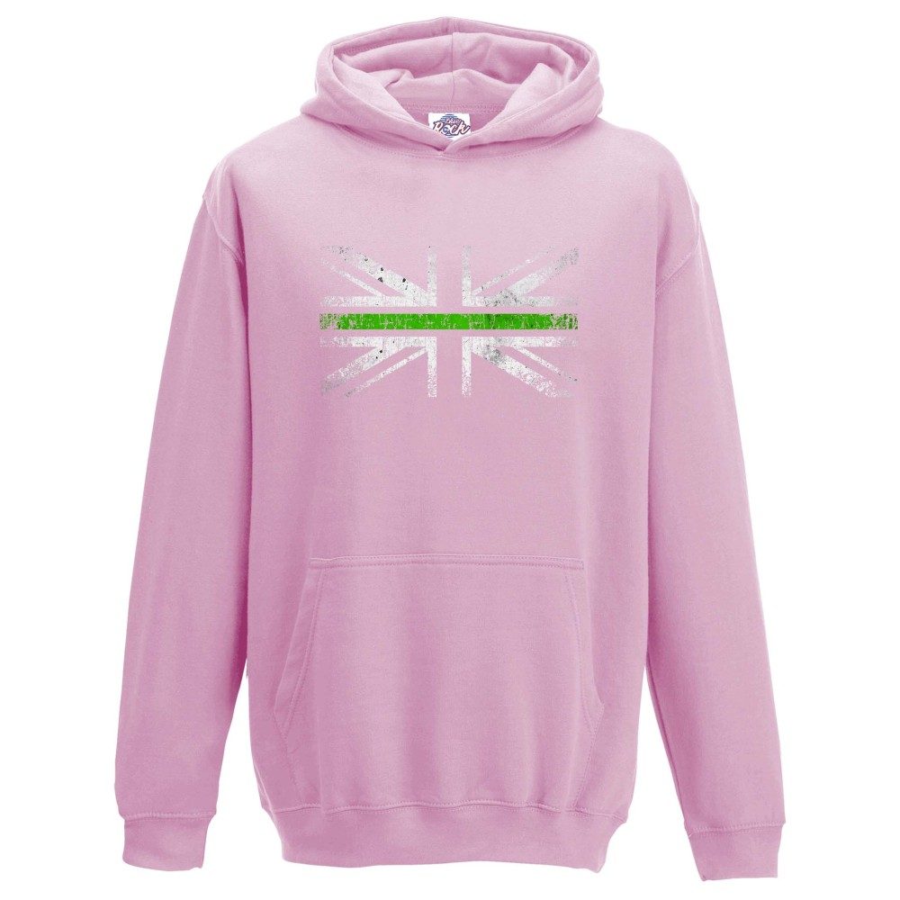 Kids Distressed Green Line Hoodie - Image 11
