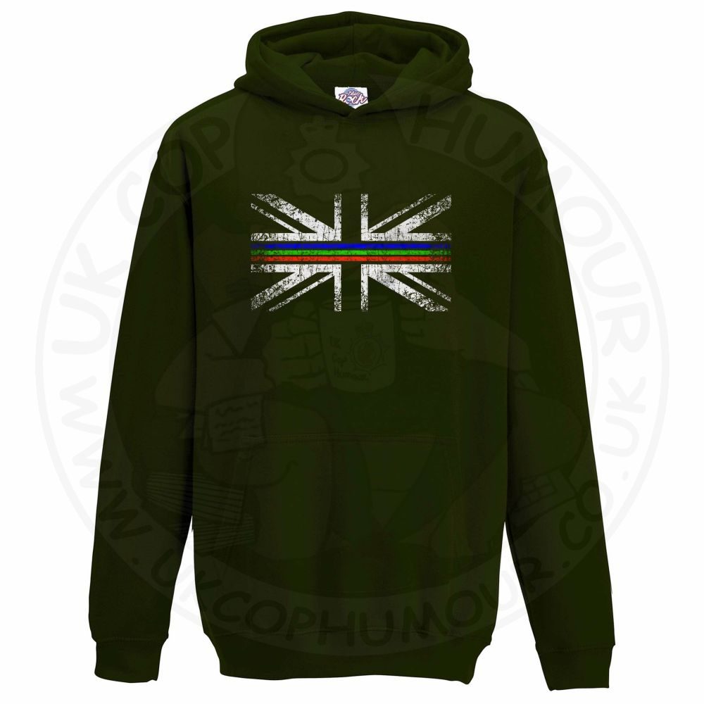 Kids Distressed Tri Line Flag Hoodie - Image 13