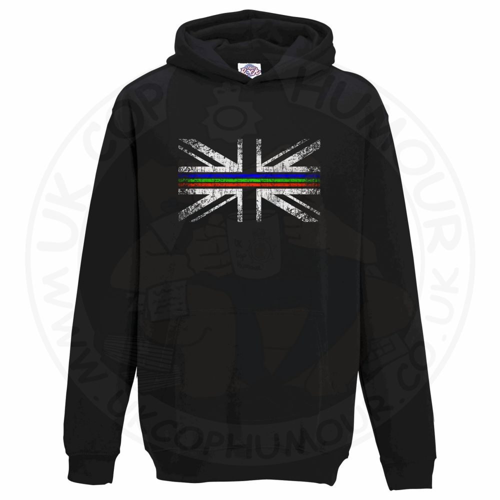 Kids Distressed Tri Line Flag Hoodie - Image 12
