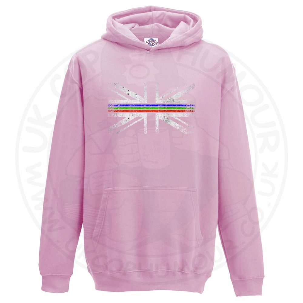 Kids Distressed Tri Line Flag Hoodie - Image 11
