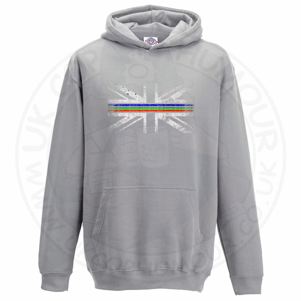Kids Distressed Tri Line Flag Hoodie - Image 10
