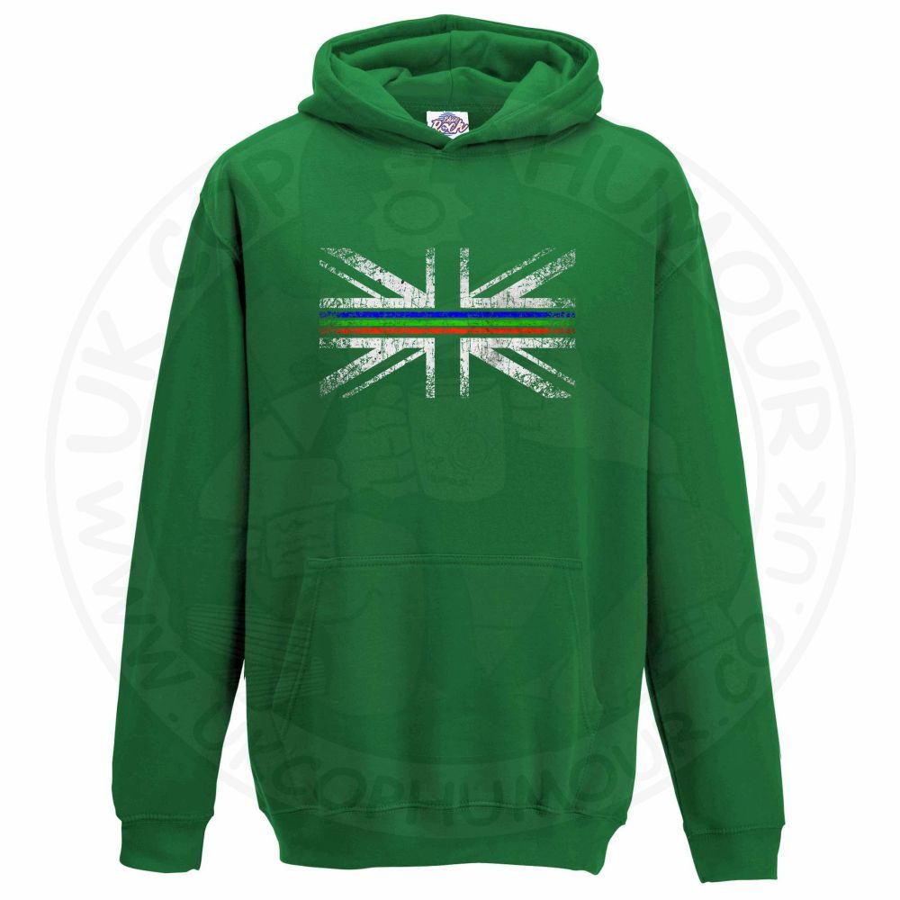 Kids Distressed Tri Line Flag Hoodie - Image 8