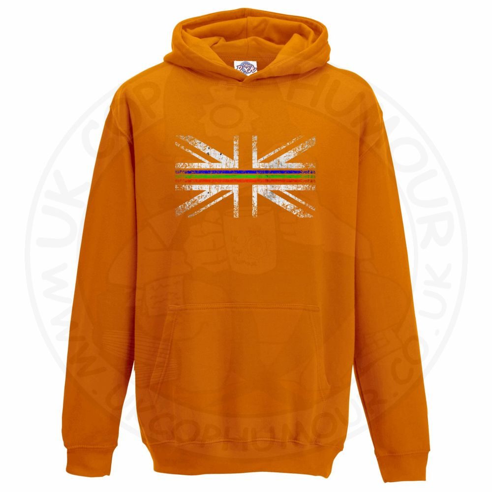Kids Distressed Tri Line Flag Hoodie - Image 5