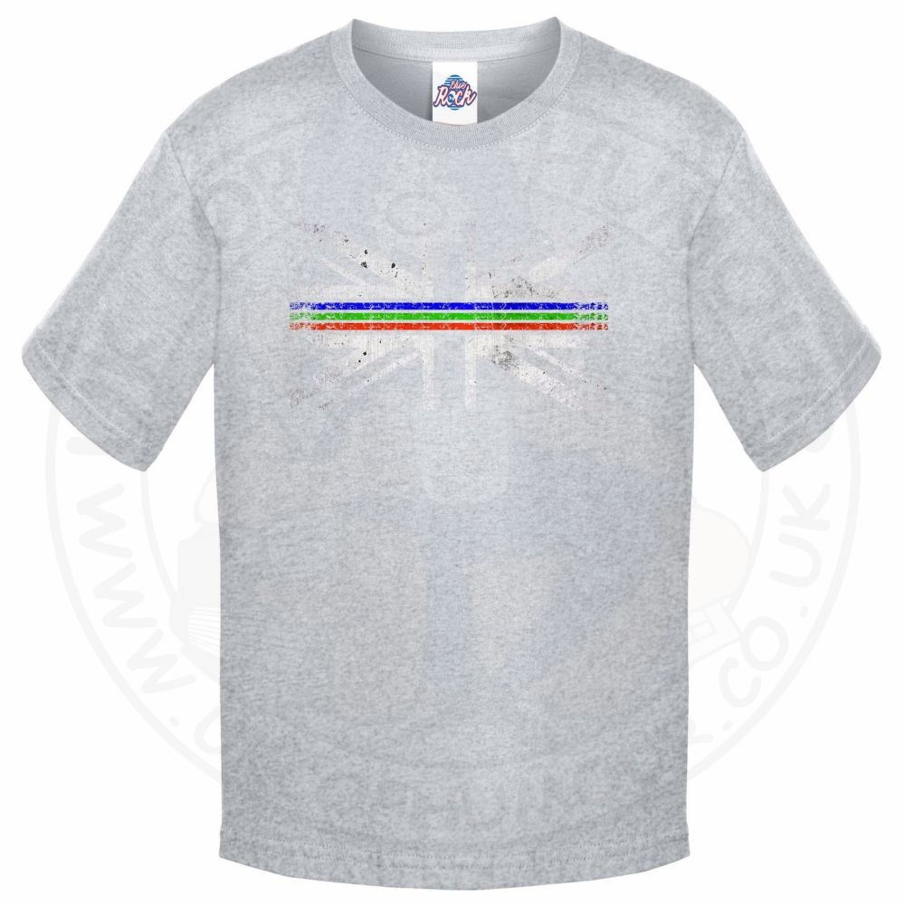 Kids Distressed Tri Line Flag T-Shirt - Image 10