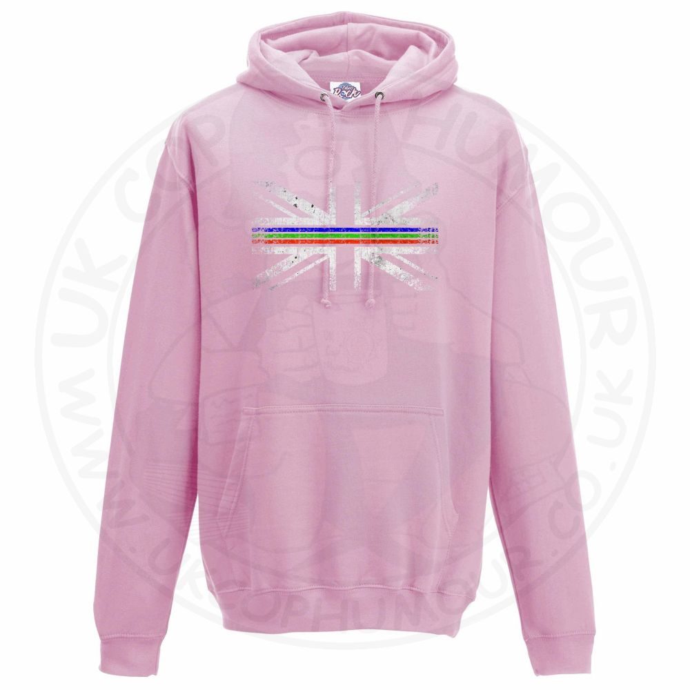 Unisex Distressed Tri Line Flag Hoodie - Image 12