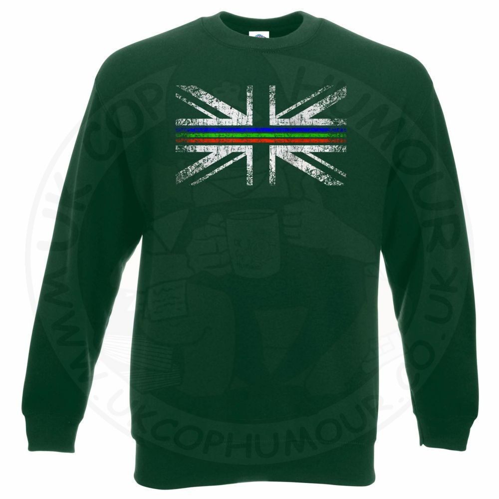 Distressed Tri Line Flag Sweatshirt - Image 11