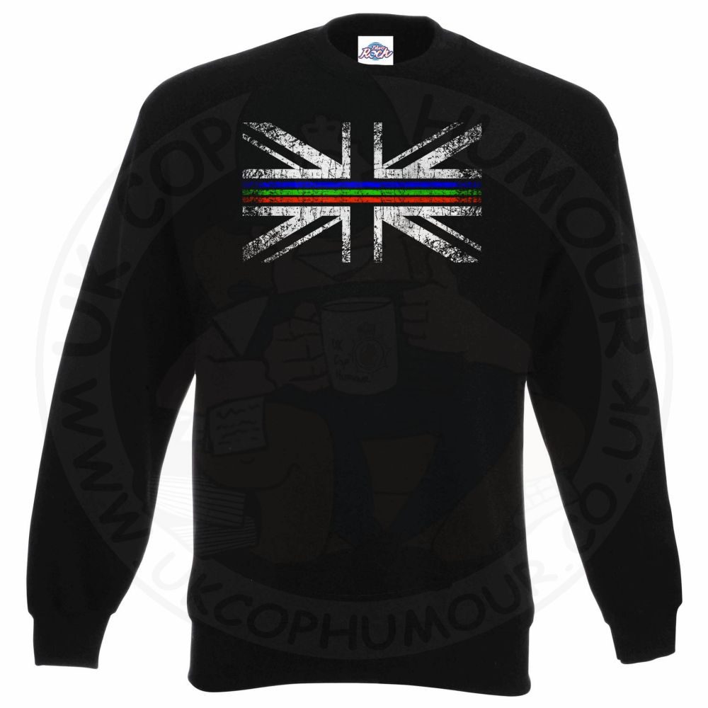 Distressed Tri Line Flag Sweatshirt - Image 10