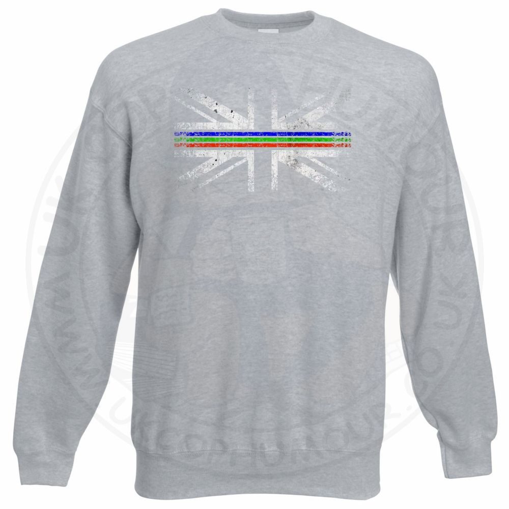 Distressed Tri Line Flag Sweatshirt - Image 9