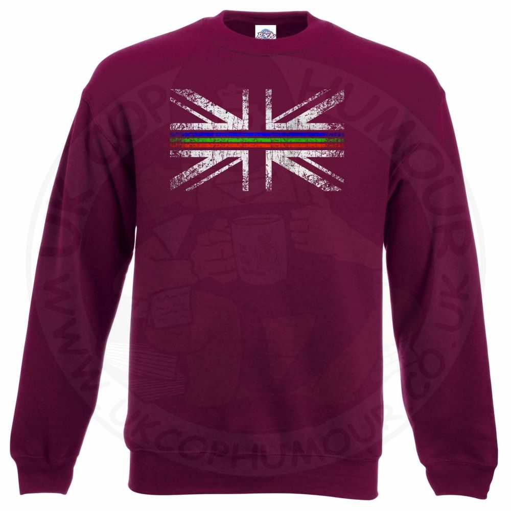 Distressed Tri Line Flag Sweatshirt - Image 8