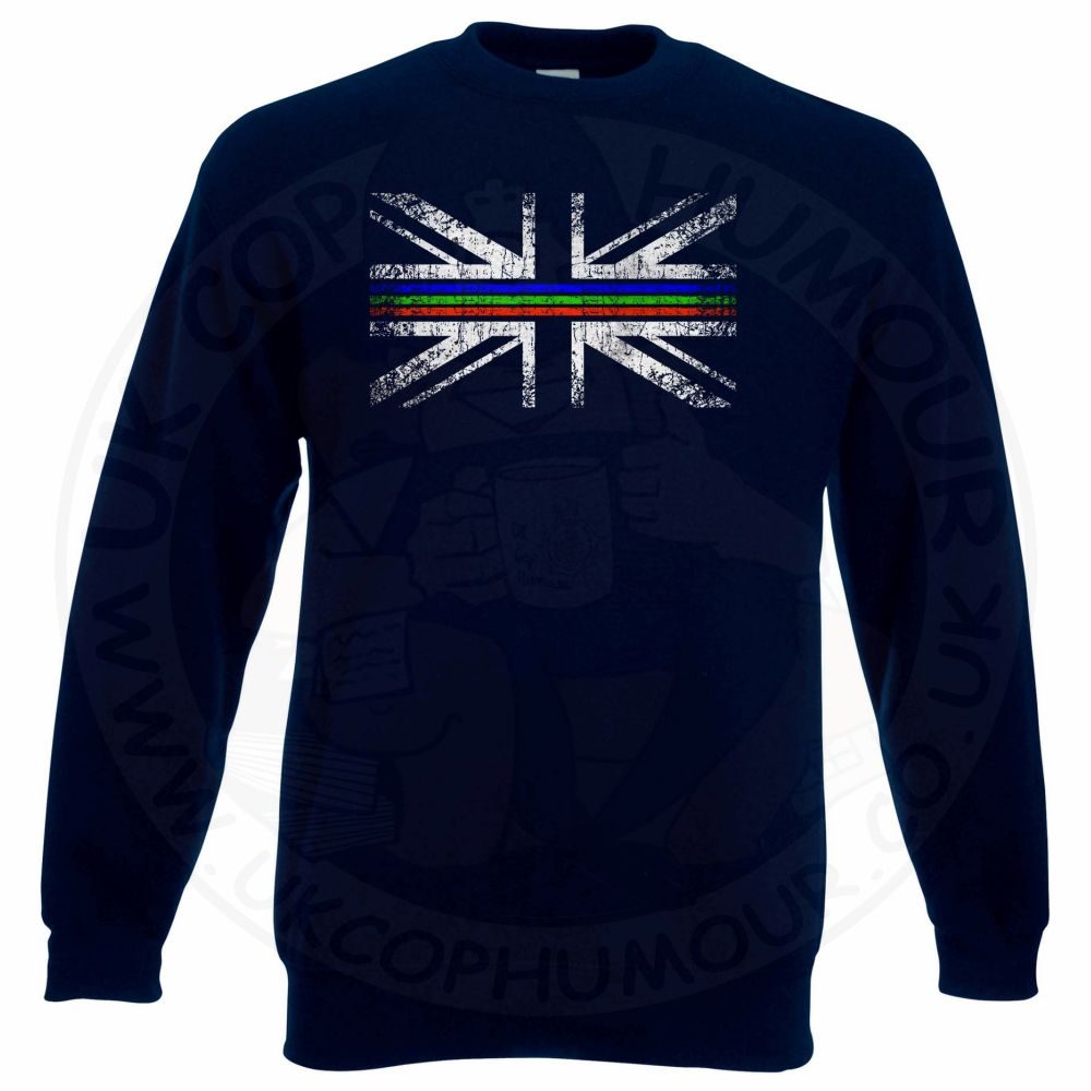 Distressed Tri Line Flag Sweatshirt - Image 7