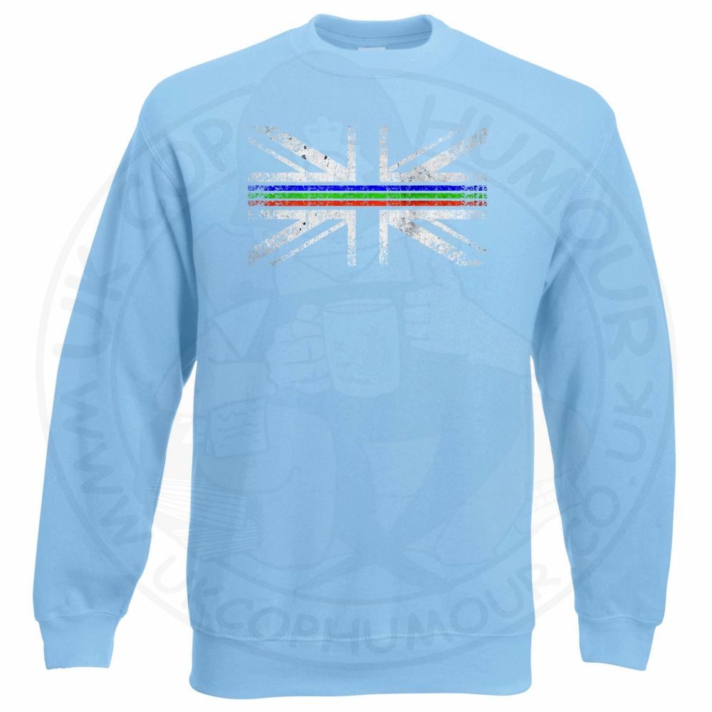 Distressed Tri Line Flag Sweatshirt - Image 4