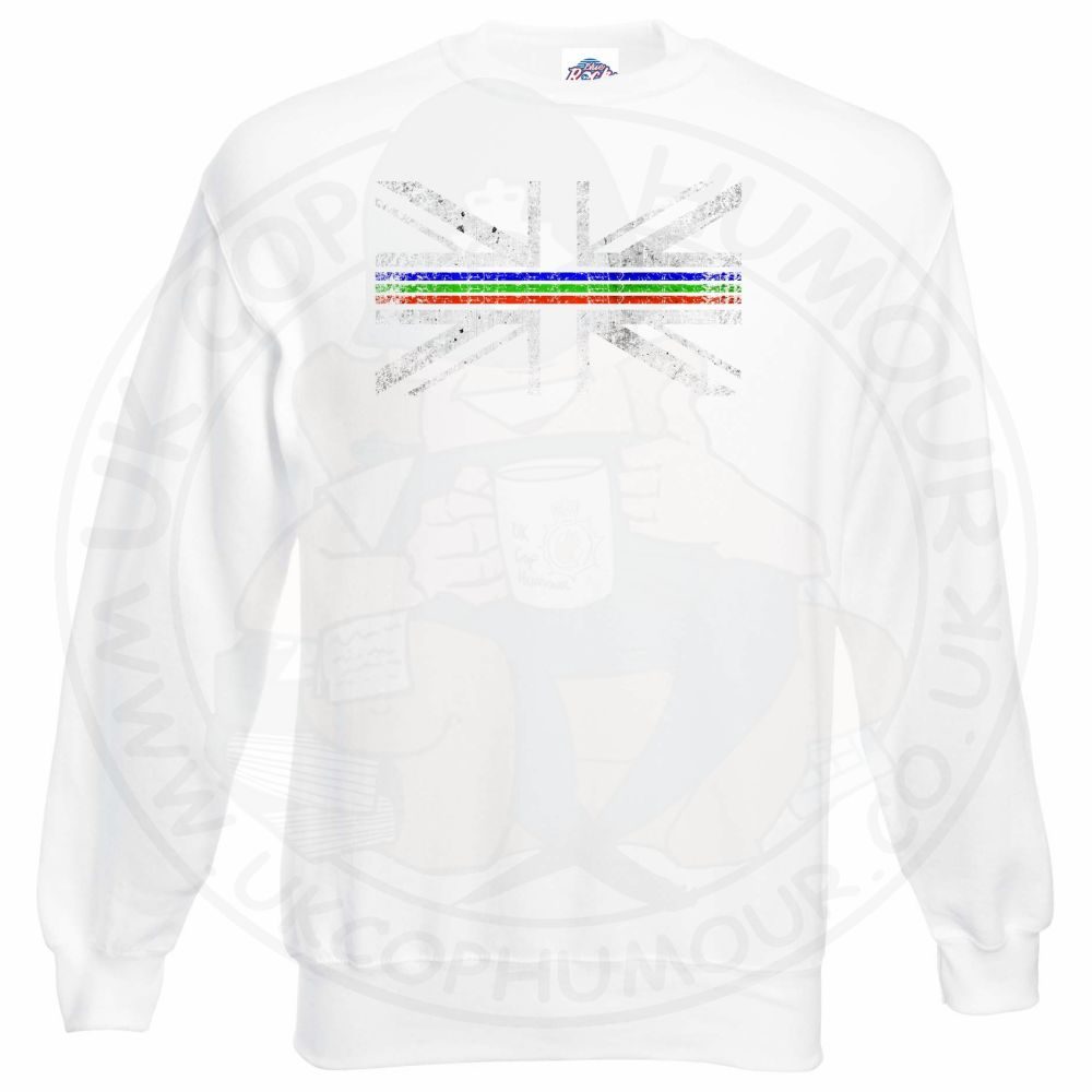 Distressed Tri Line Flag Sweatshirt - Image 3