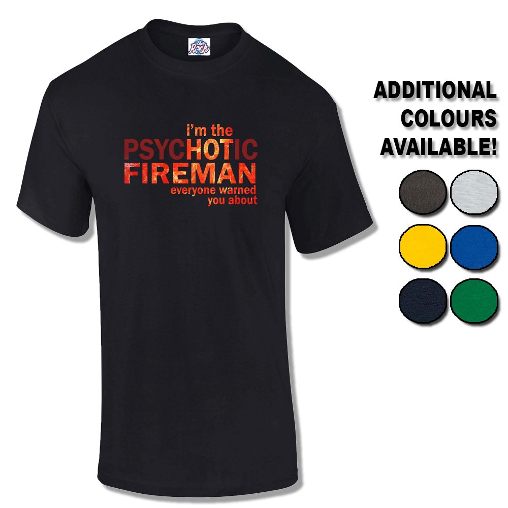 Mens Hot Fireman T-Shirt