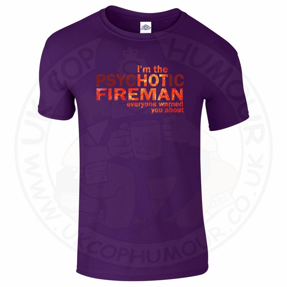 Mens Hot Fireman T-Shirt - Image 4